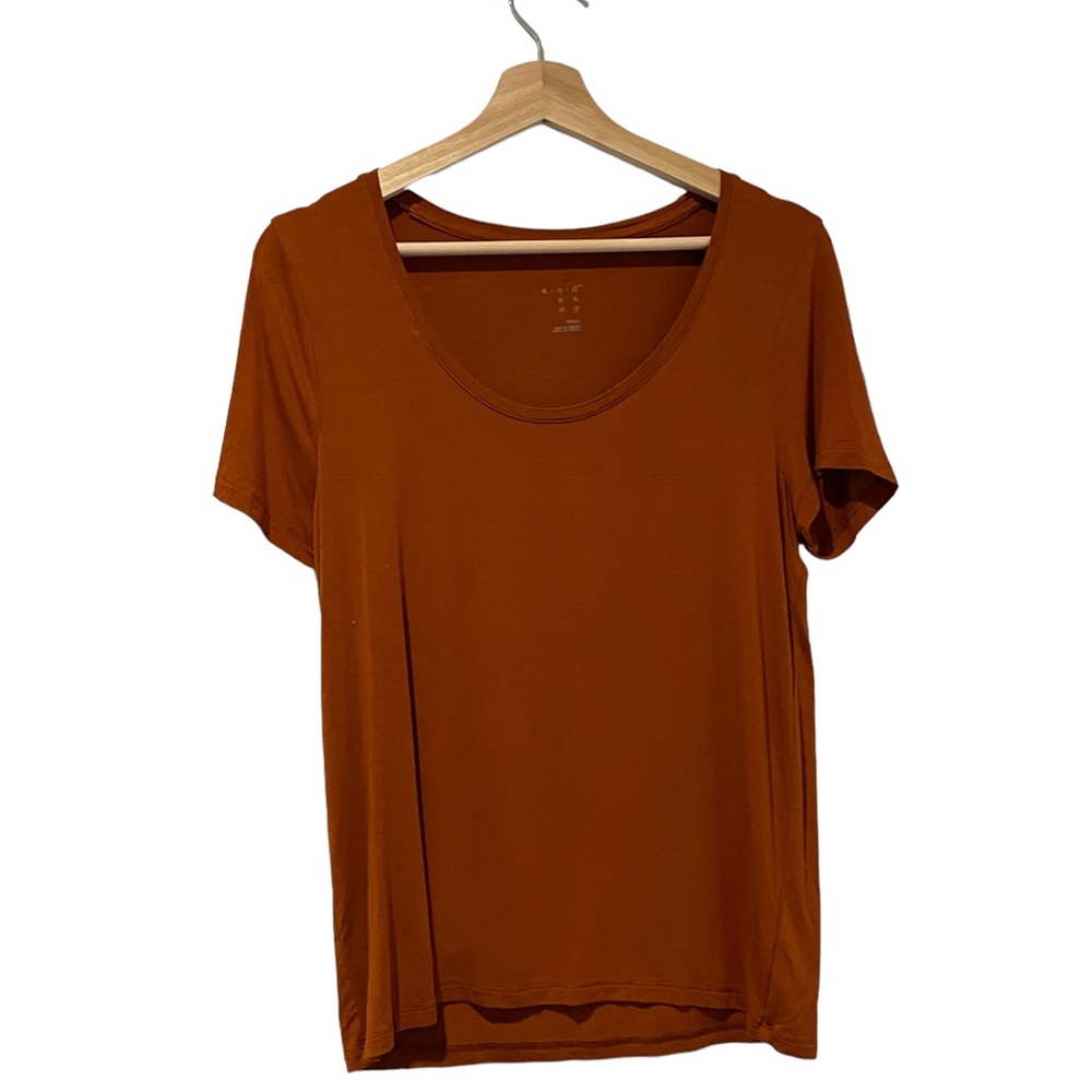 A New Day Burnt Orange Scoop next T shirt Size Small